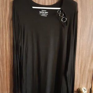 Torrid Black Long Sleeve Shirt Size 1